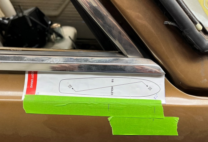 Drilling Capri Door Mirror RH