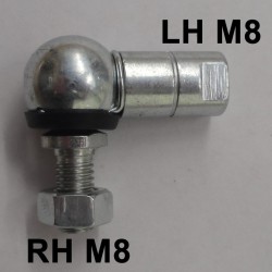 1 x 13mm ball & socket joint with seal M8 Leftt Hand Thread
