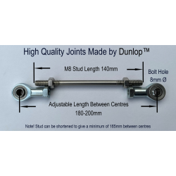 M8 Rod Ends RH Thread Male & Female Rose Joint Tie Track Rod
