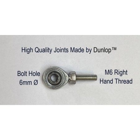 1 x 6mm Rod End Male Joint M6 Right Hand Thread R