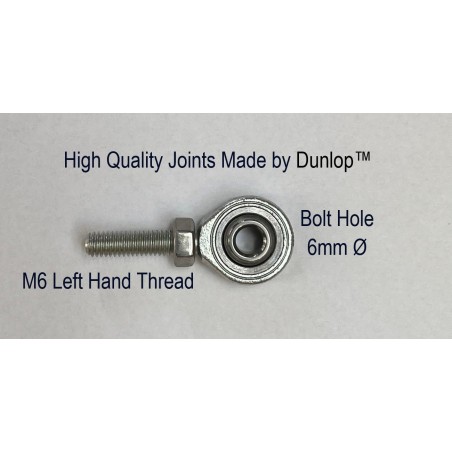 1 x 6mm Rod End Male Joint M6 Left Hand Thread RL