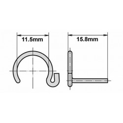 13mm Ball Socket & Socket Stud Safety/Retaining Clips x2 - S8