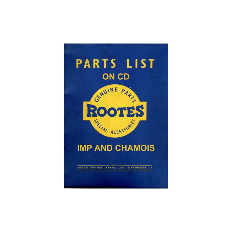 Hillman Imp And Chamois Parts List Manual 6601249 - Super Imp - Special Tuning