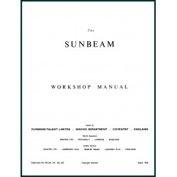 1956 Sunbeam Workshop Manual WSM 110 : KG 257