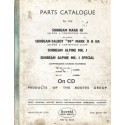 Sunbeam Alpine and Sunbeam-Talbot 1956 Parts Catalogue CD