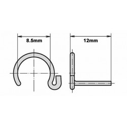 10mm Ball Socket & Socket Stud Safety/Retaining Clips x2 