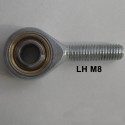 1 x 8mm Rod End Male Joint M8 Left Hand Thread PL