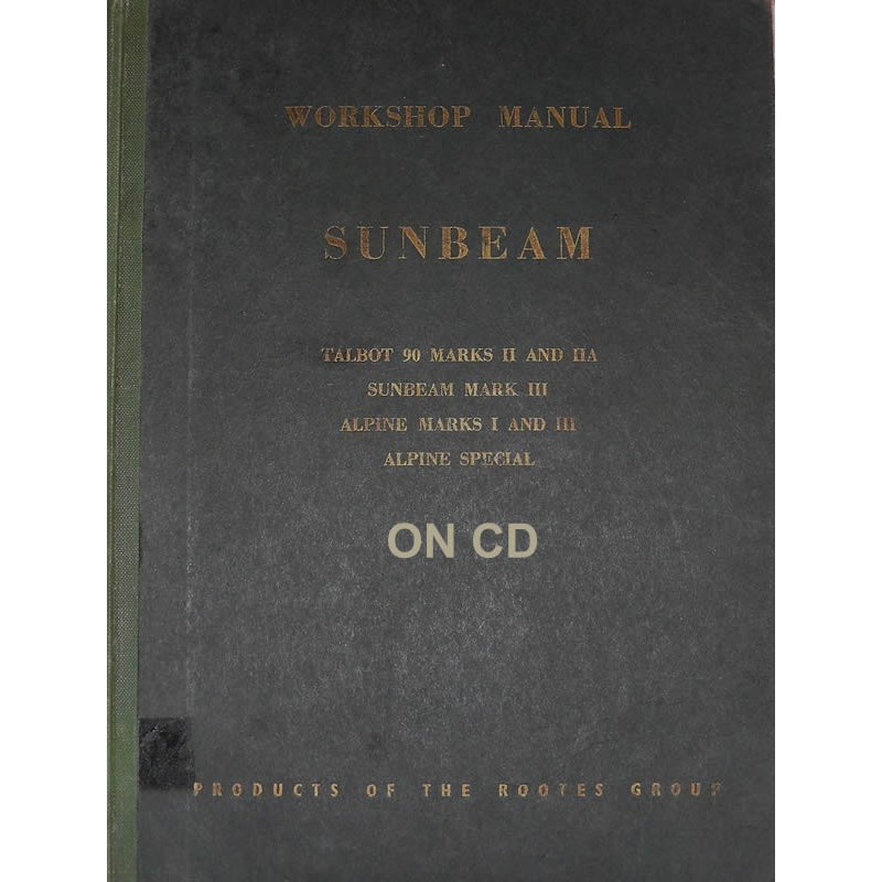 1956 Sunbeam Workshop Manual WSM 110 : KG 257