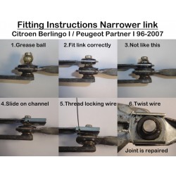 Citroen Berlingo I Peugeot Partner I 96-2007 Wiper Linkage Repair Channel Kit ZQ