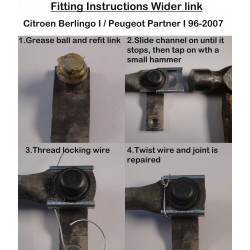 Citroen Berlingo I Peugeot Partner I 96-2007 Wiper Linkage Repair Channel Kit ZQ