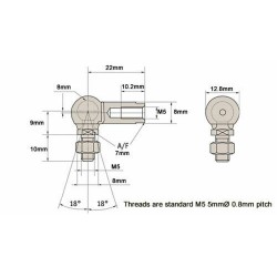 M5 Ball & Socket Joint Carburettor Throttle Link