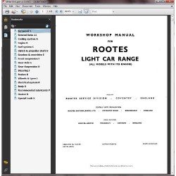 Sunbeam Alpine Series V Workshop Manual WSM 145