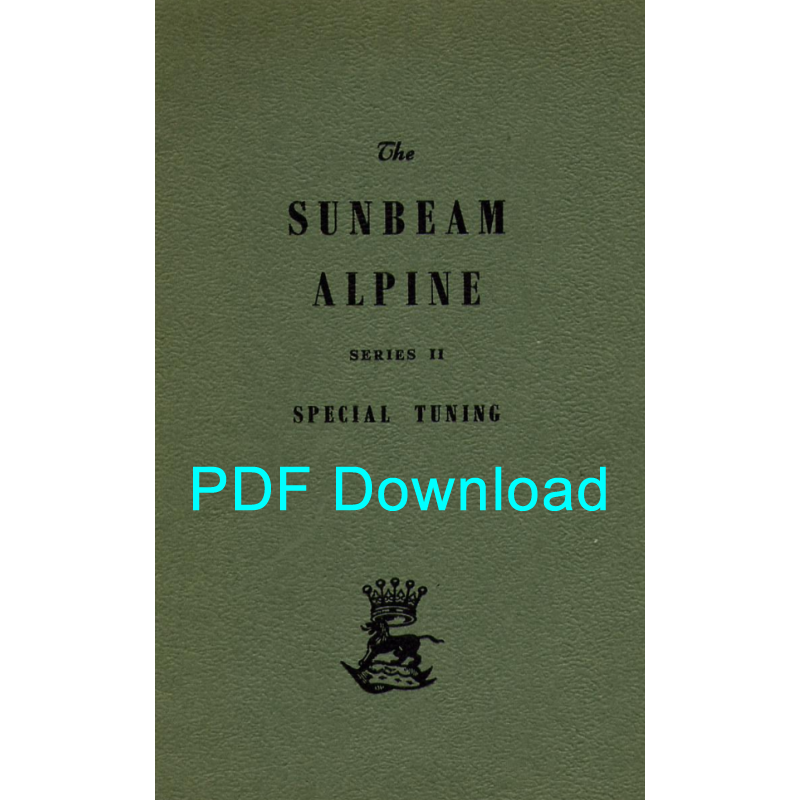 Sunbeam Alpine Series II Special Tuning part no.1206312