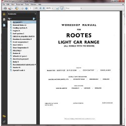 Humber Sceptre II, Singer Vogue IV, Singer Gazelle VI - Workshop Manual WSM145