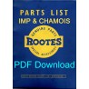 Hillman Imp And Chamois Parts List Manual 6601249 - Super Imp