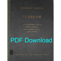 1956 Sunbeam Workshop Manual WSM 110 : KG 257