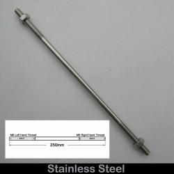 250mm Threaded Stud Rod Left Hand/Right Hand Thread